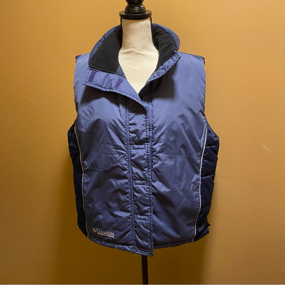 Women’s Columbia Sportswear blue puffer winter fall vest  sz XL